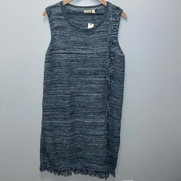 NWT Anthropologie Holding Horses Fringe Sleeveless Dress- Size Large