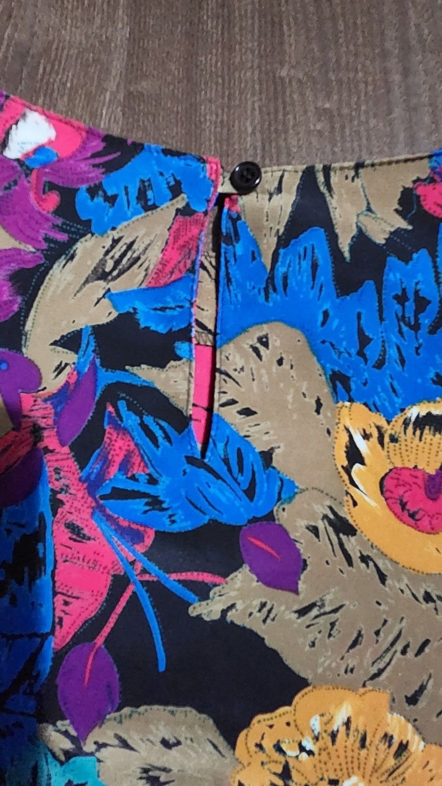 Vintage blouse, size M Impressions of California floral blue/pink Multicolo
