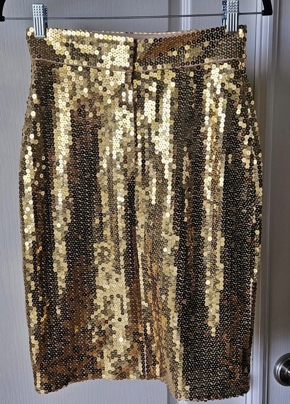 RARE NEW Vintage Bergdorf Goodman Plaza NY Baldanza Size 4 Gold Sequin Skirt NWT