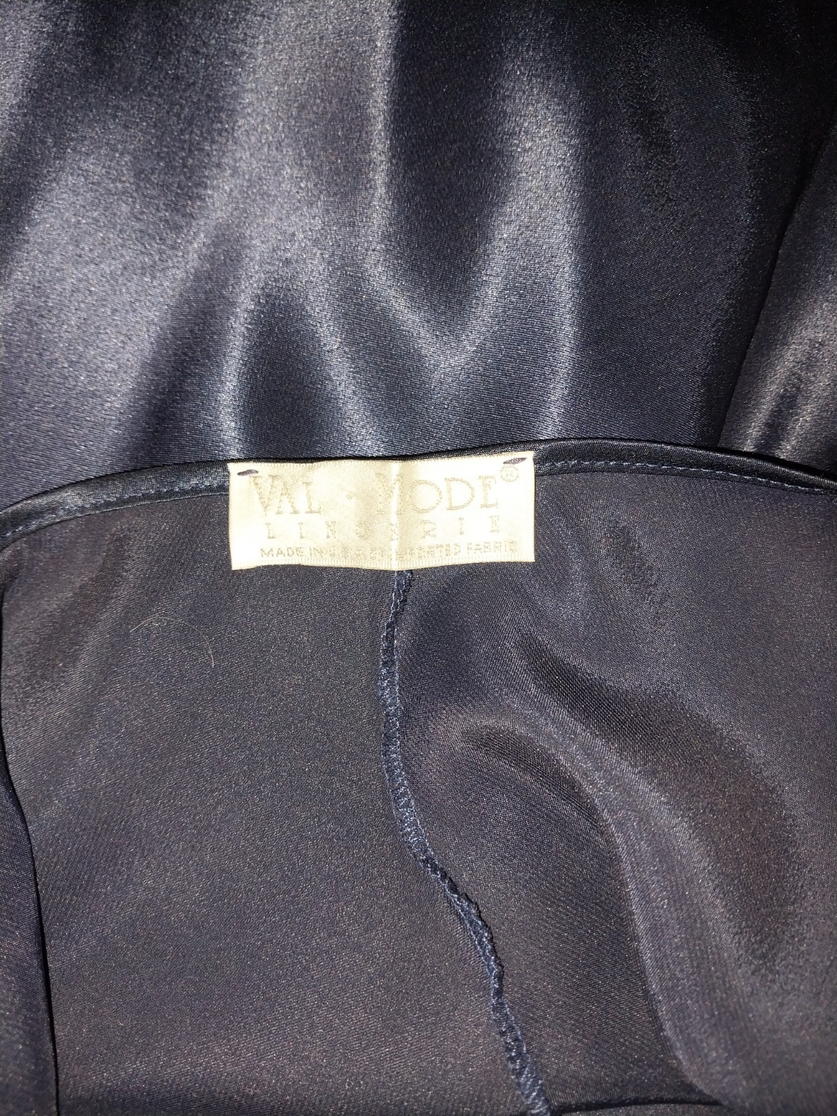 VTG SATIN SHINY IMPORT BLUE GLAM SLIP DRESS NIGHTGOWN BABYDOLL VAK MODE 80S M