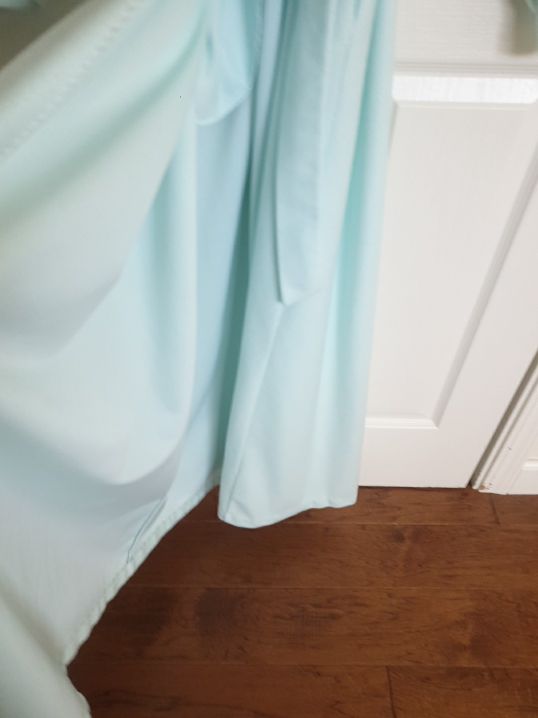 Vtg 80s Miss Elaine Nightgown Full Sweep Robe Sea foam Green Size-M