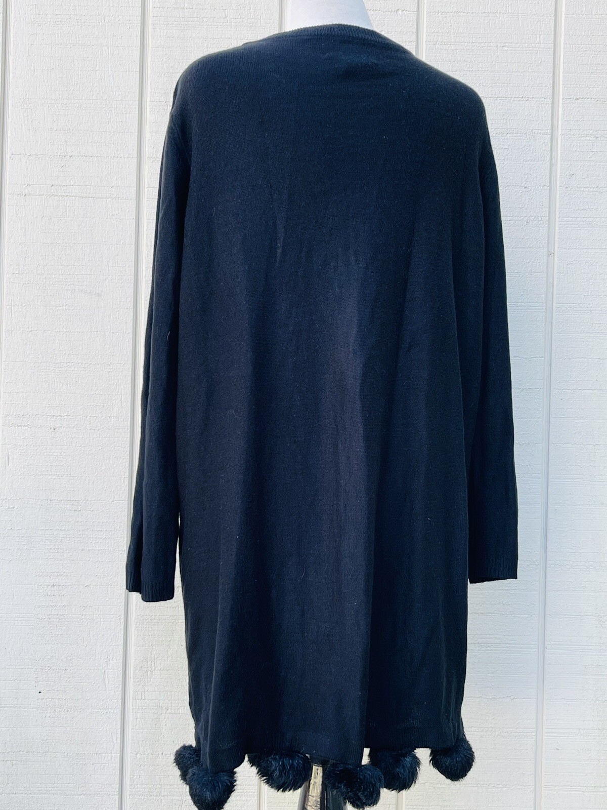 Vintage 1980’s TRIC TRAC by Phyllis Keitlen Black L Cardigan Made In Hong Kong