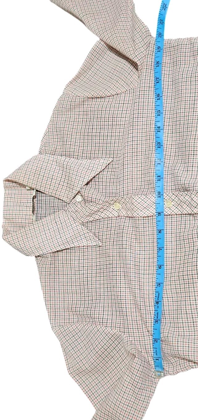 Vintage Ship N Shore Plaid Western Blouse Womens 12 Button-Up Red Black White