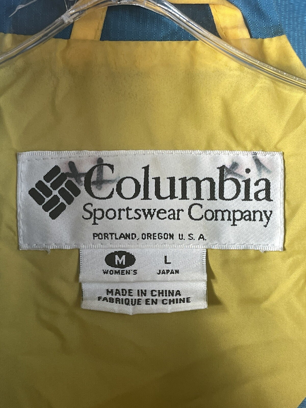 Vintage Columbia Sportswear Company Women’s Blue Yellow Sz Med Jacket