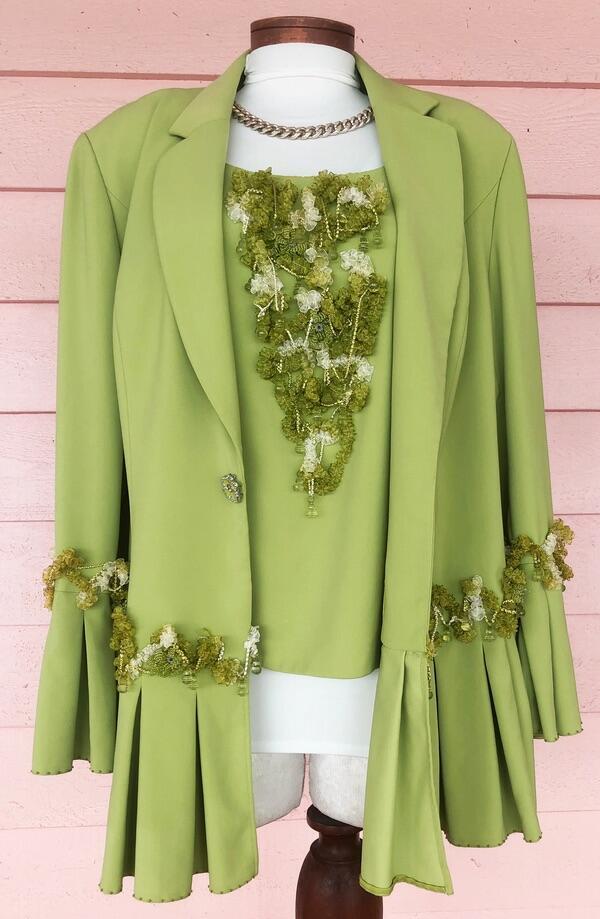 VTG ANNA ROSSI 3 PC MAXI SKIRT SUIT Sz 18-20 Awesome Embellished GORGEOUS