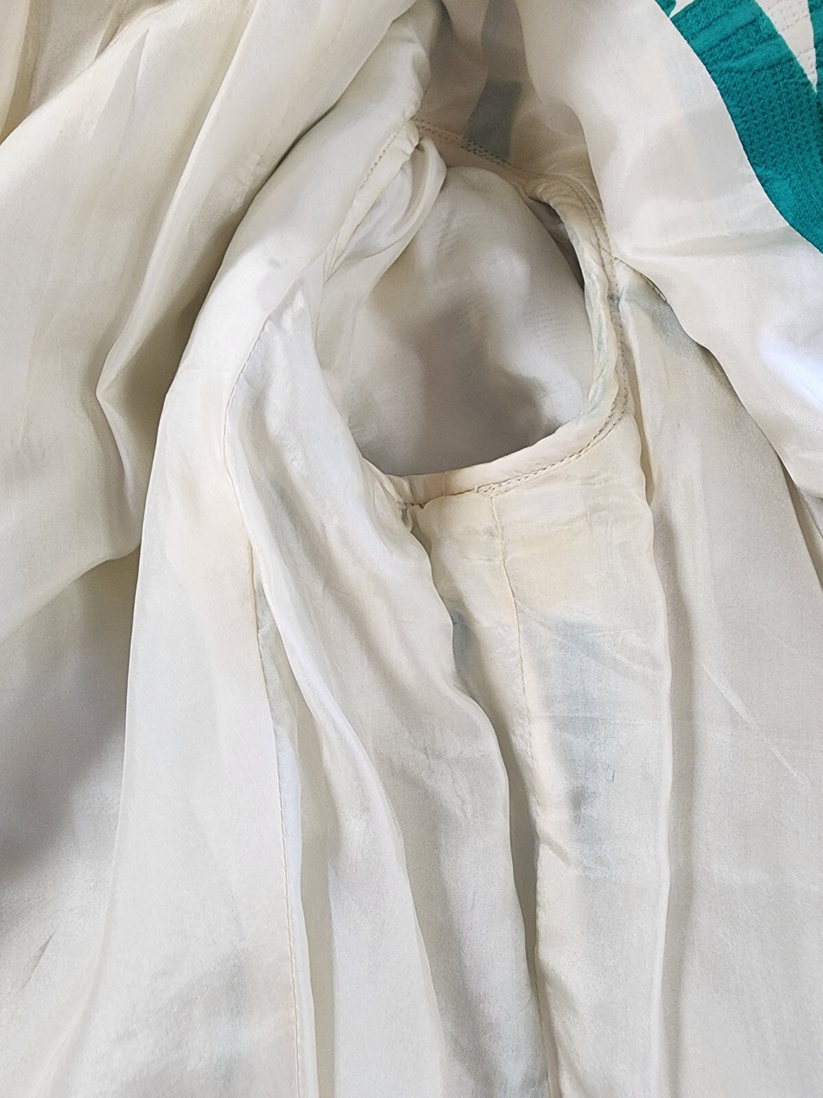 Chester Weinberg Suit Jacket Green And Cream Embossed 1960s