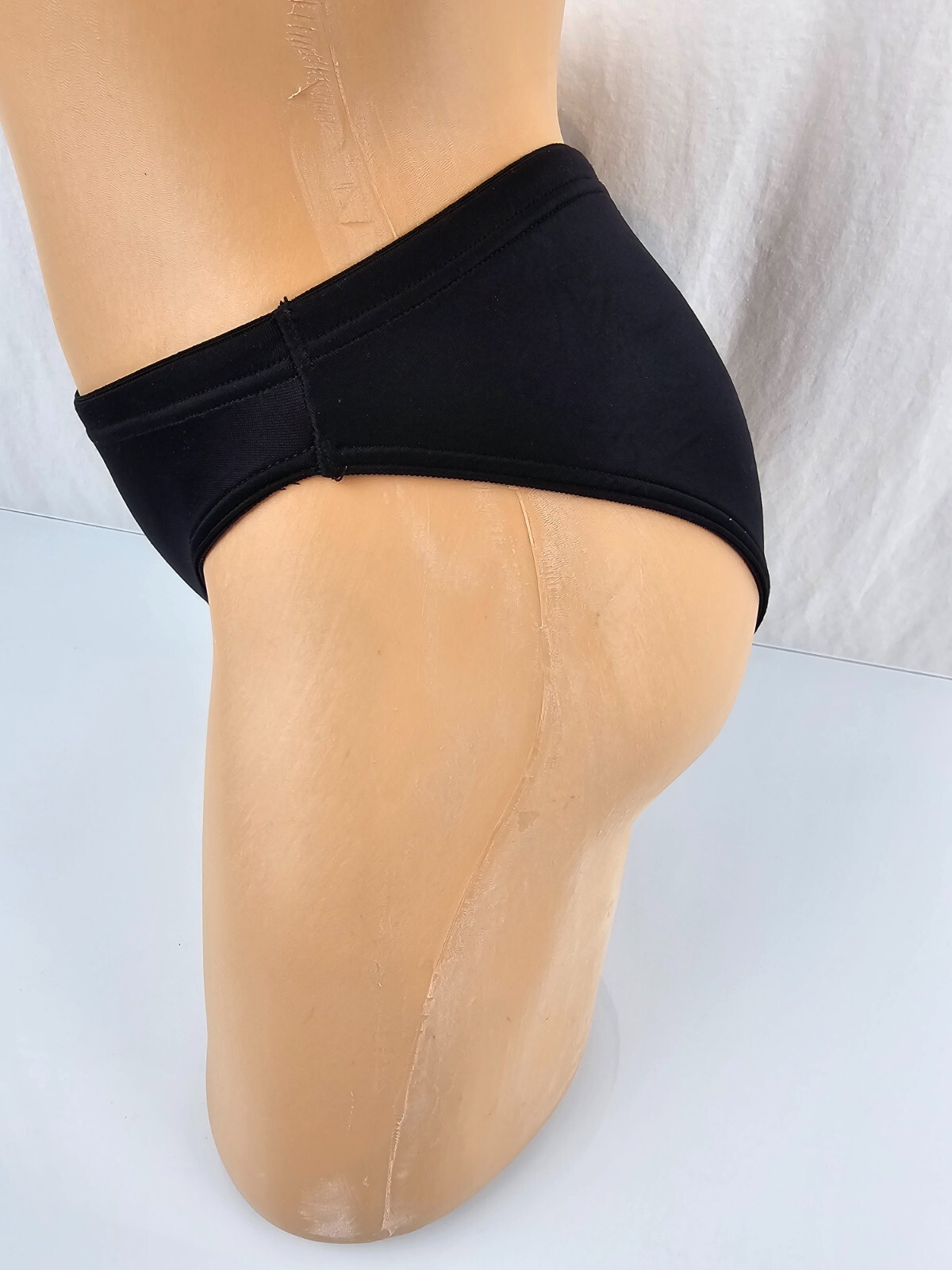 VTG Vanity Fair 18-078 Second Skin Satin Panties Black Nylon Microfiber Small 5