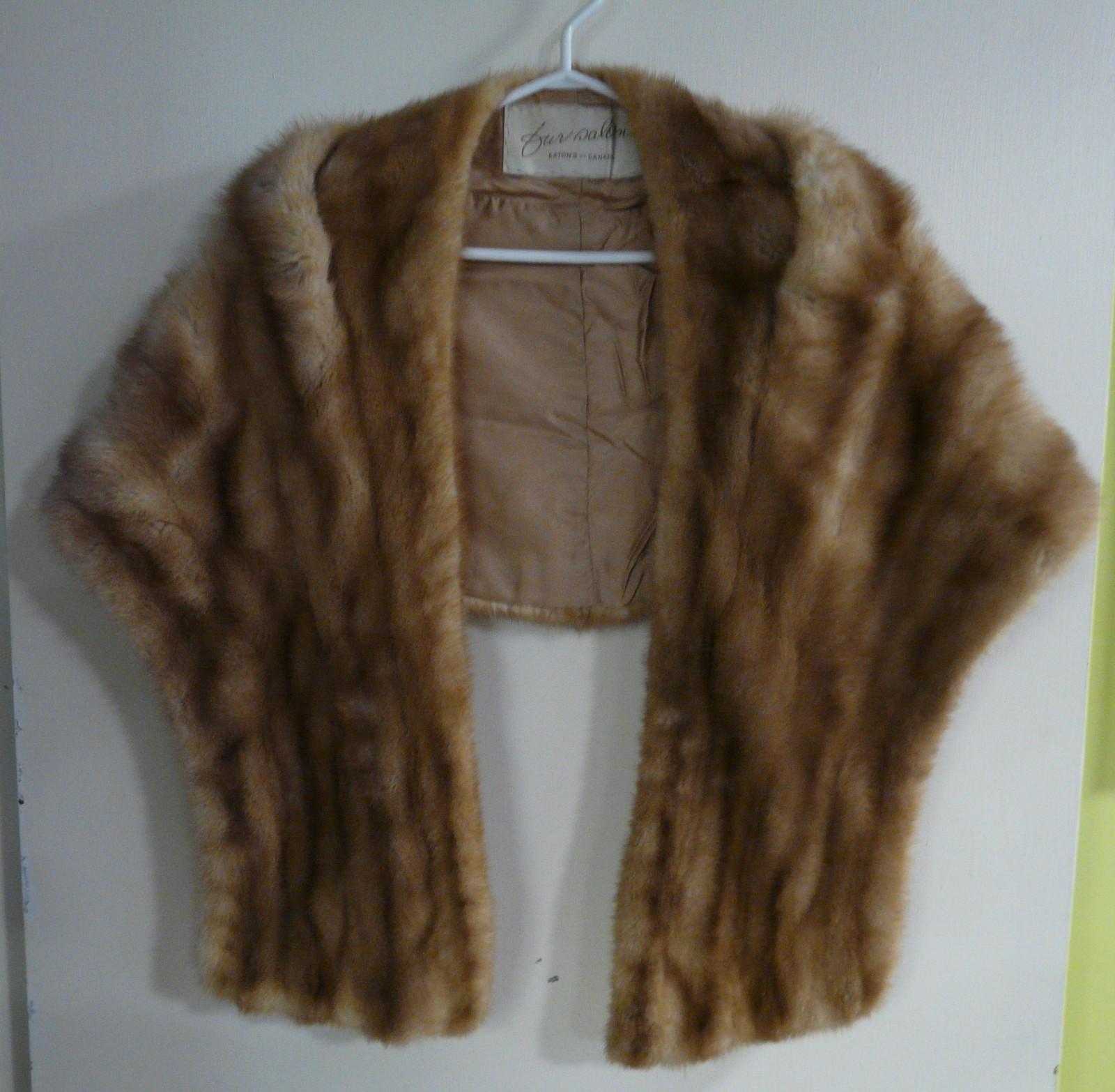 Vintage Real Mink fur stole 1960s Eatons Fur Salon Canadian Mink