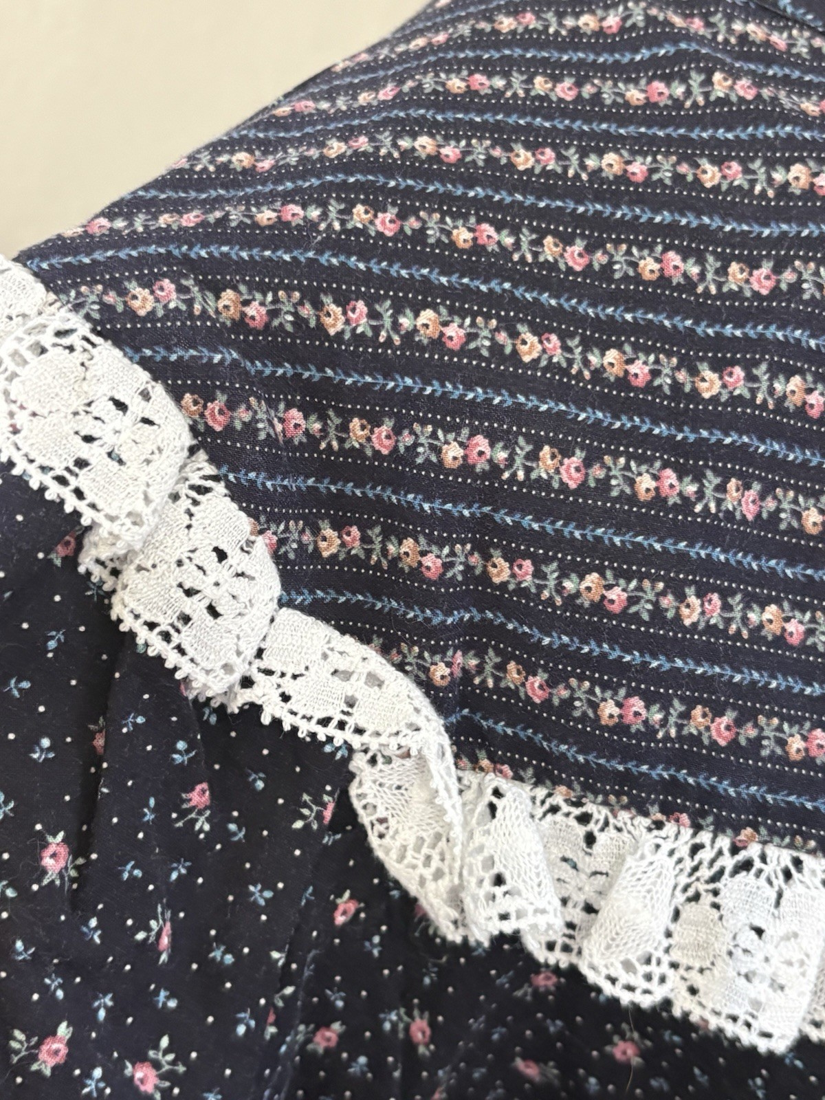 Vintage 70s Stras California Prairie Blouse Size 40 Large Victorian Cottagecore
