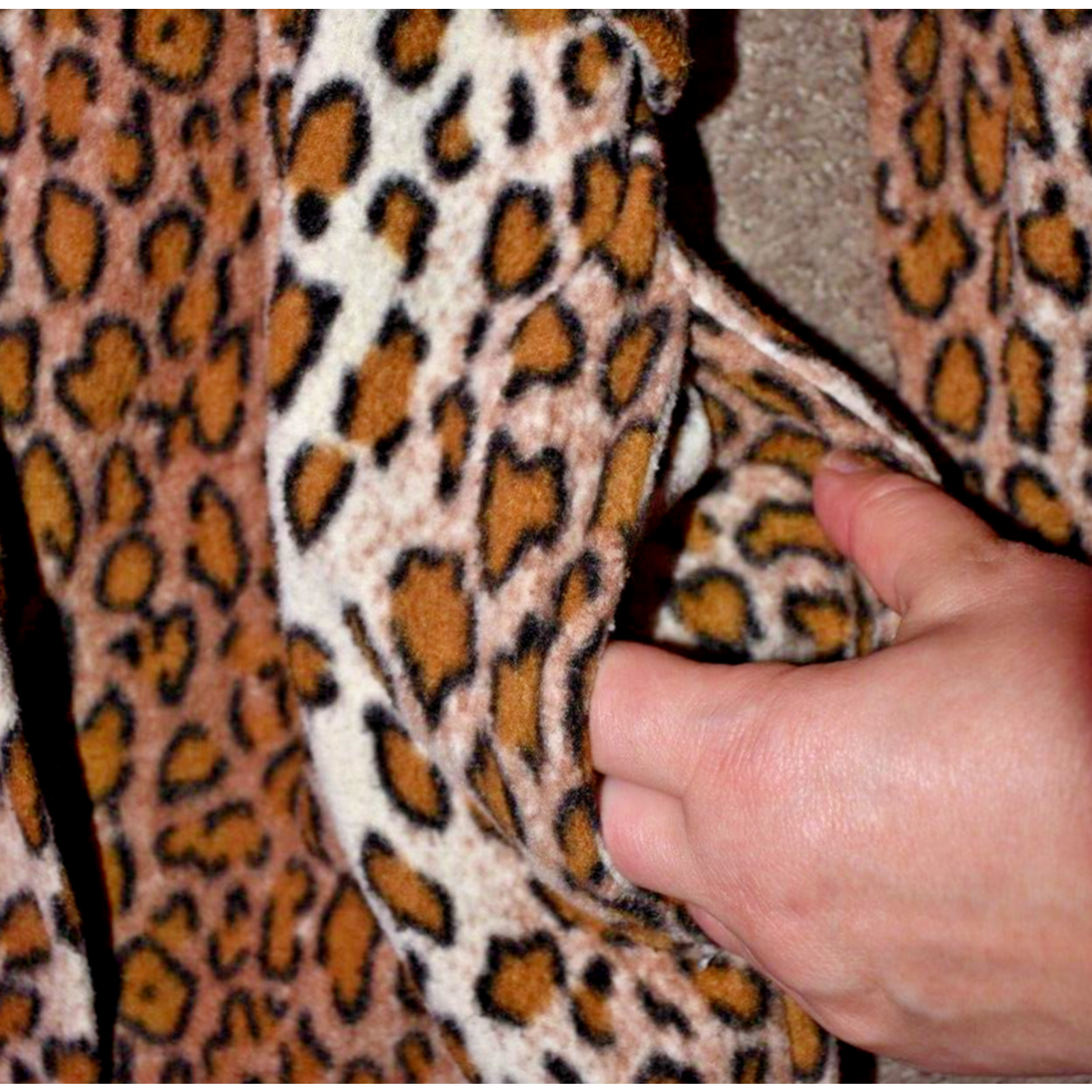 VTG Intimates By Rag Leopard Print Short Robe w/Pockets & Belt | Medium