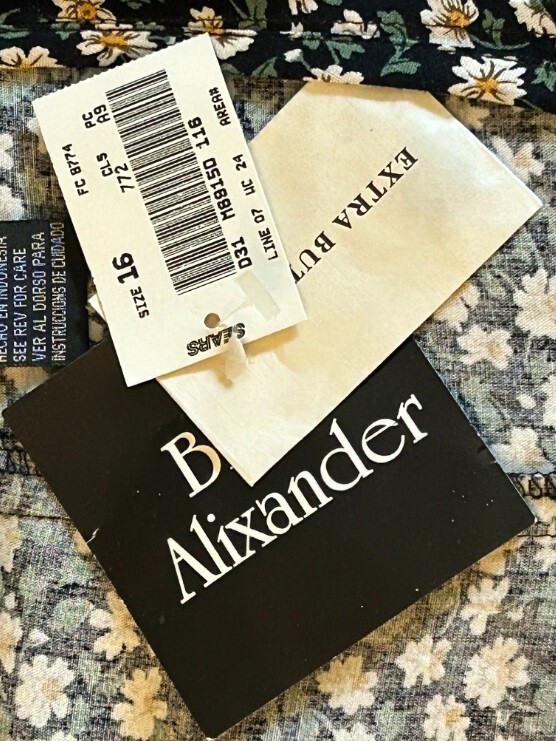 BRETT ALIXANDER Vintage 80s NWT Women’s Size 16 Black Flowered Button Up Romper