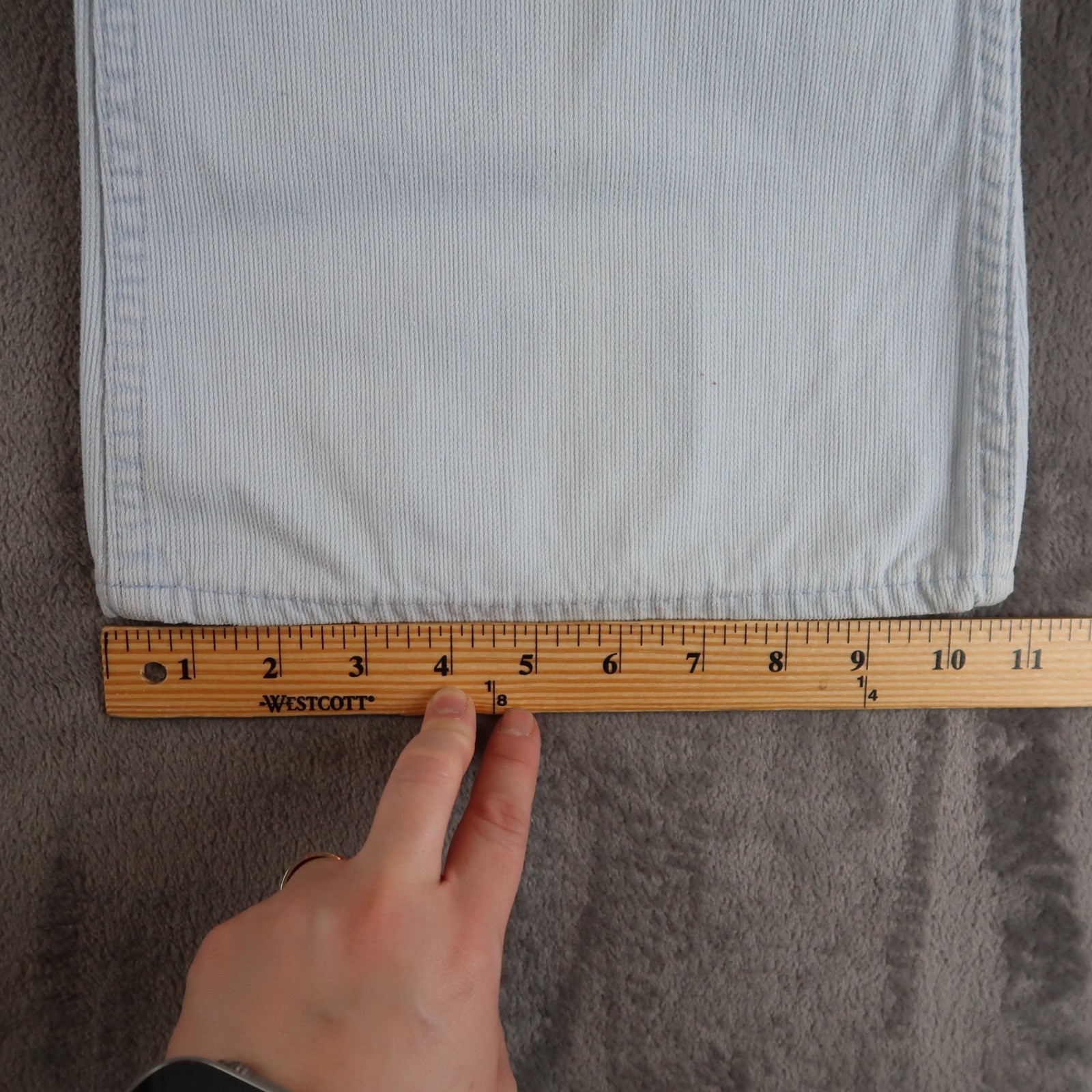 Vintage 70s Oshkosh B’Gosh 35×31 Powder Blue Corduroy Bell Bottoms Unisex Flare