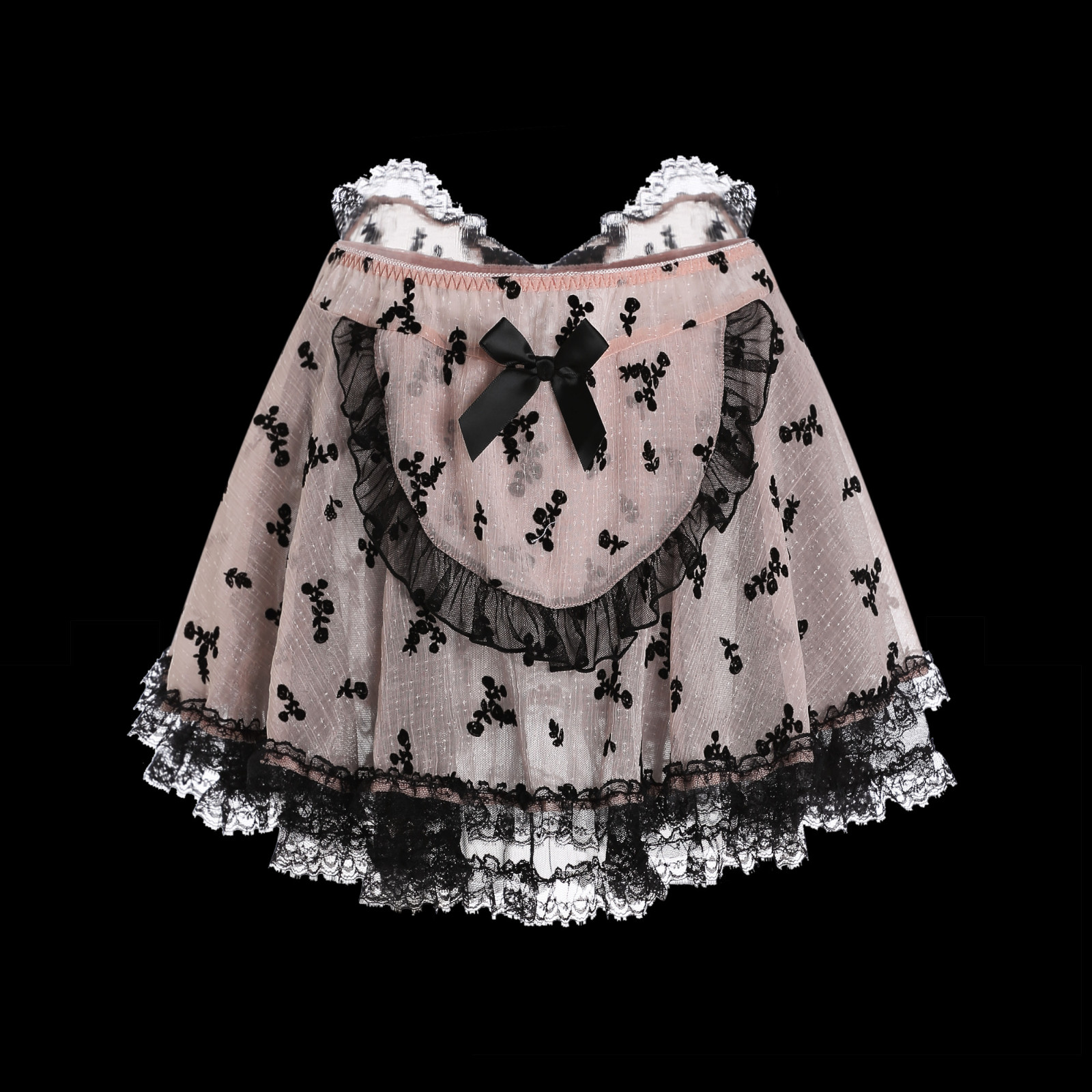 Sexy Lingerie Set Maid Lace Dress Bra Mini Skirt Mesh Cute Badydoll Girl Outfits