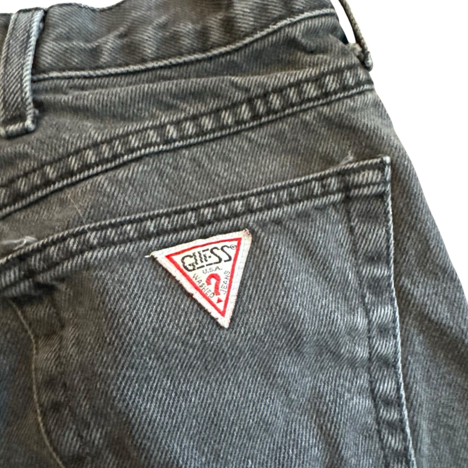 Vtg Woman’s 1990s GUESS JEANS, Size 30, Blk, Tapered Leg, Zip Ankle, Style 39015