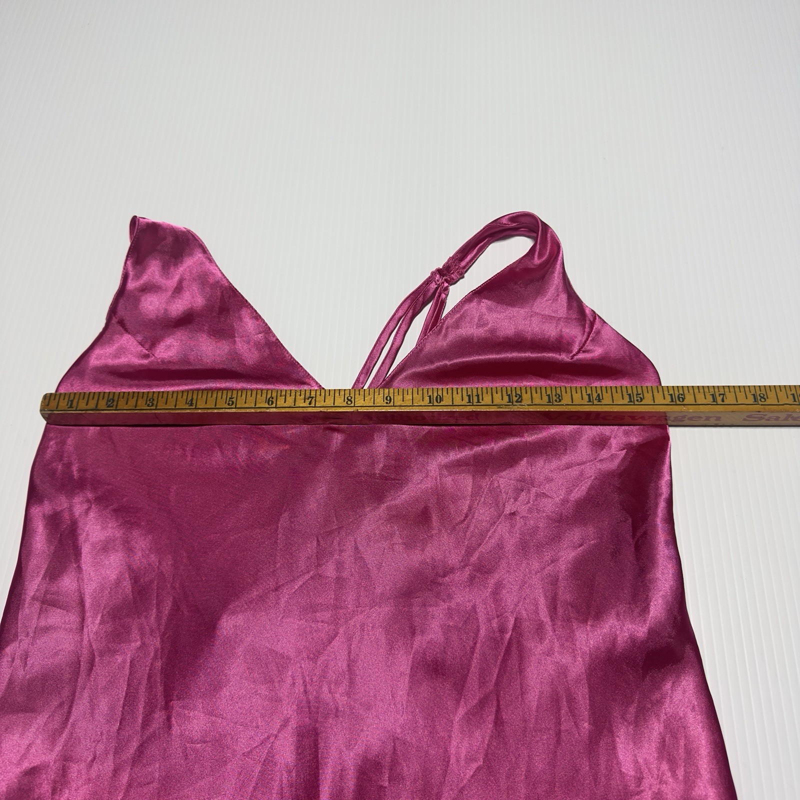 Fredericks of Hollywood Vintage Y2K Pink Satin Maxi Negligee Slip Dress Size M