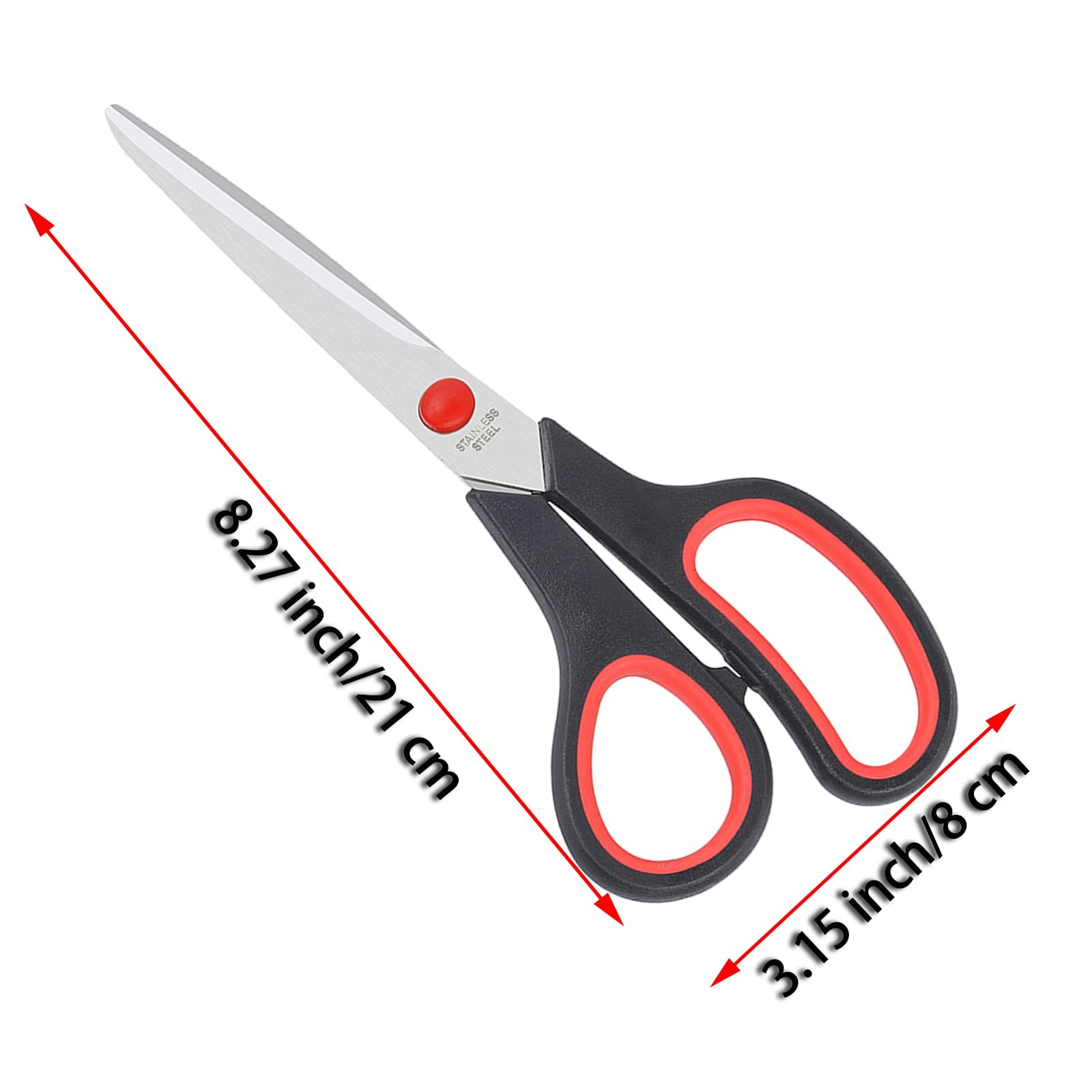 Heavy Duty 8-inch All-Purpose Scissors – 24 Bulk Pack for Office, Home, Craft