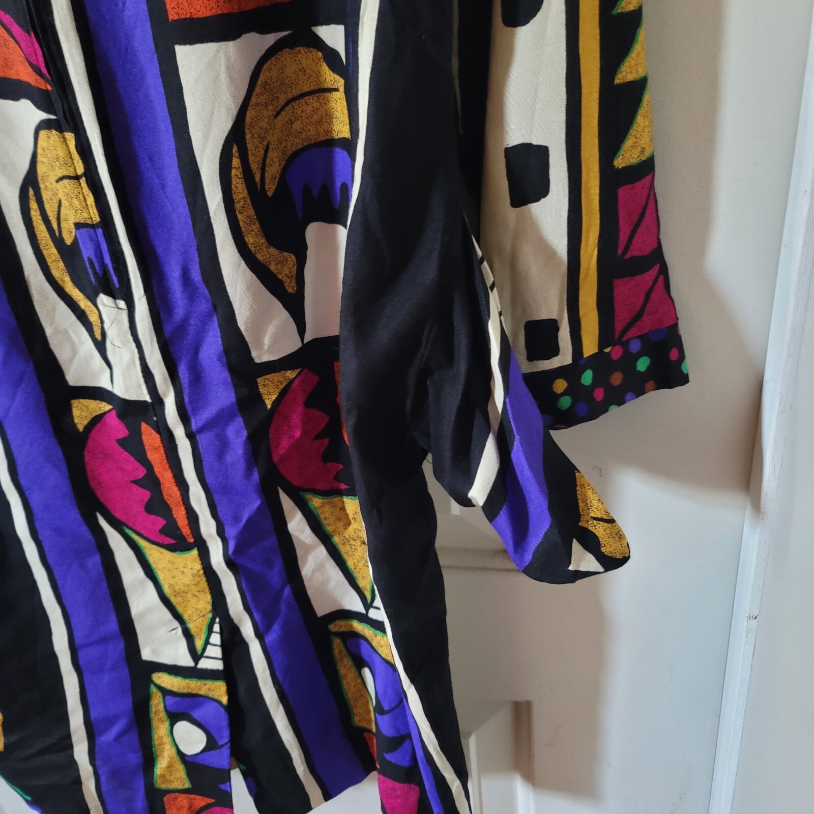 Vintage K.C. Spencer Amy Dietrich Dress 1990 Long Sleeve Tunic Multicolored