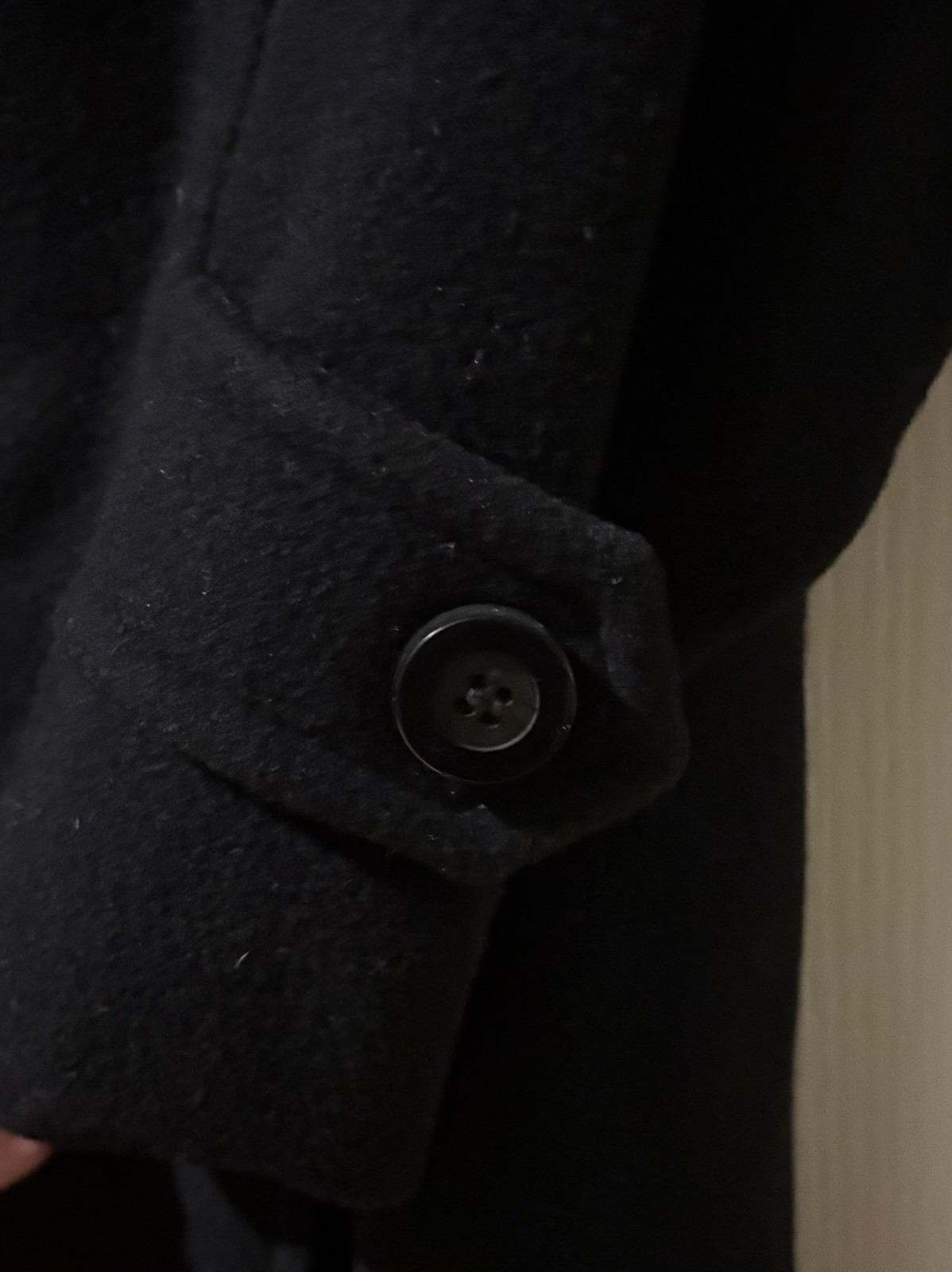 Woman’s Vintage Burberry Black Wool And Cashmere Blend Winter Coat