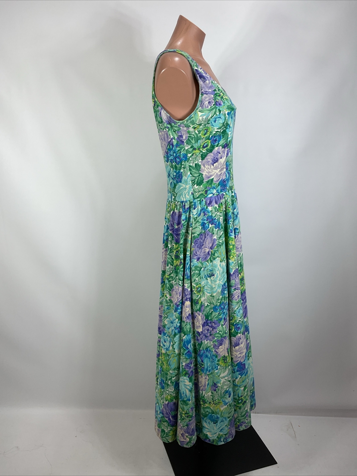 Vintage Expo Dress 80s Floral Sundress Puff Sleeve Cardigan Set Cottagecore Sz 8