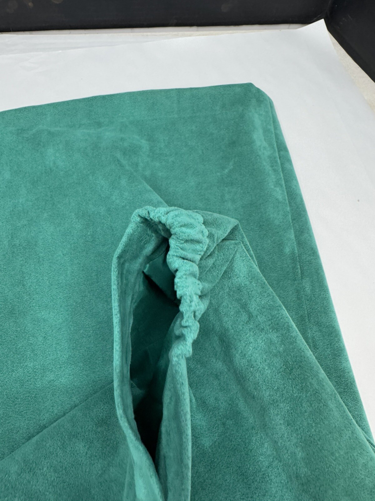 Vintage Ultrasuede Adolf Schulman Lilly Ann Green Soft Pencil Skirt Size 4