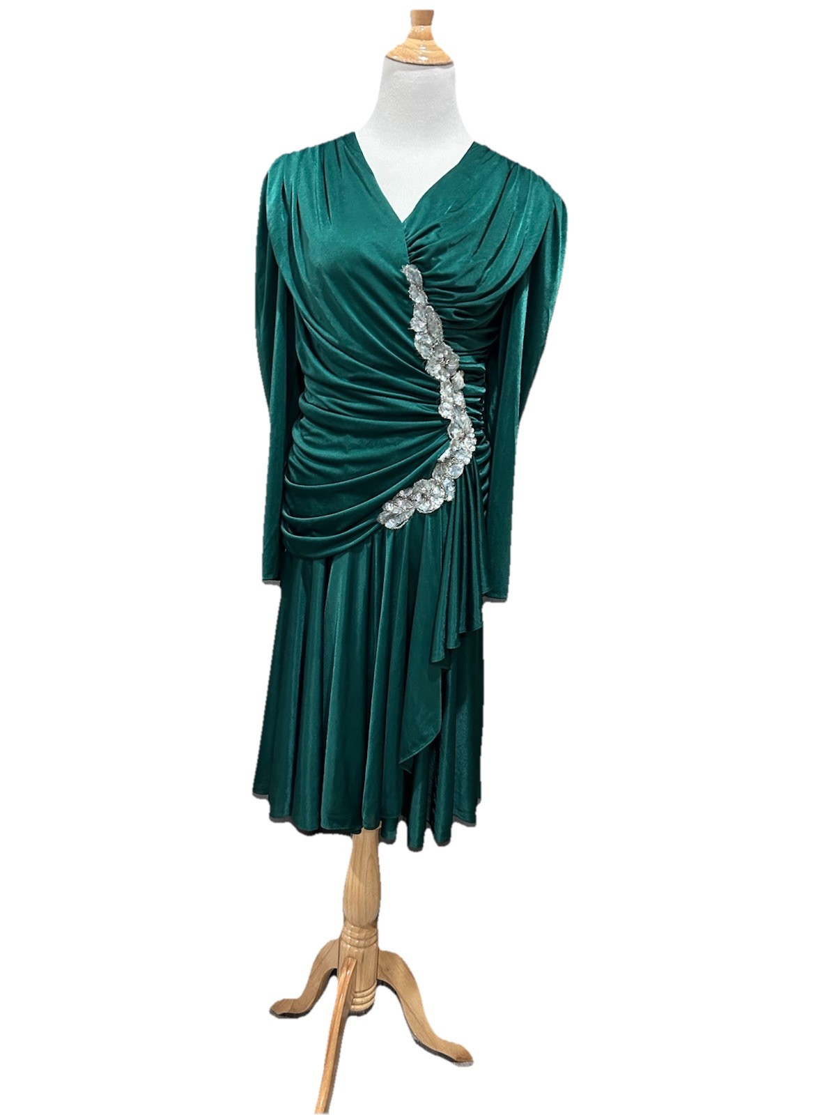 VTG 80s Filigree SZ 14P Evening Gown Prom Formal Party Dress Old Hollywood Glam
