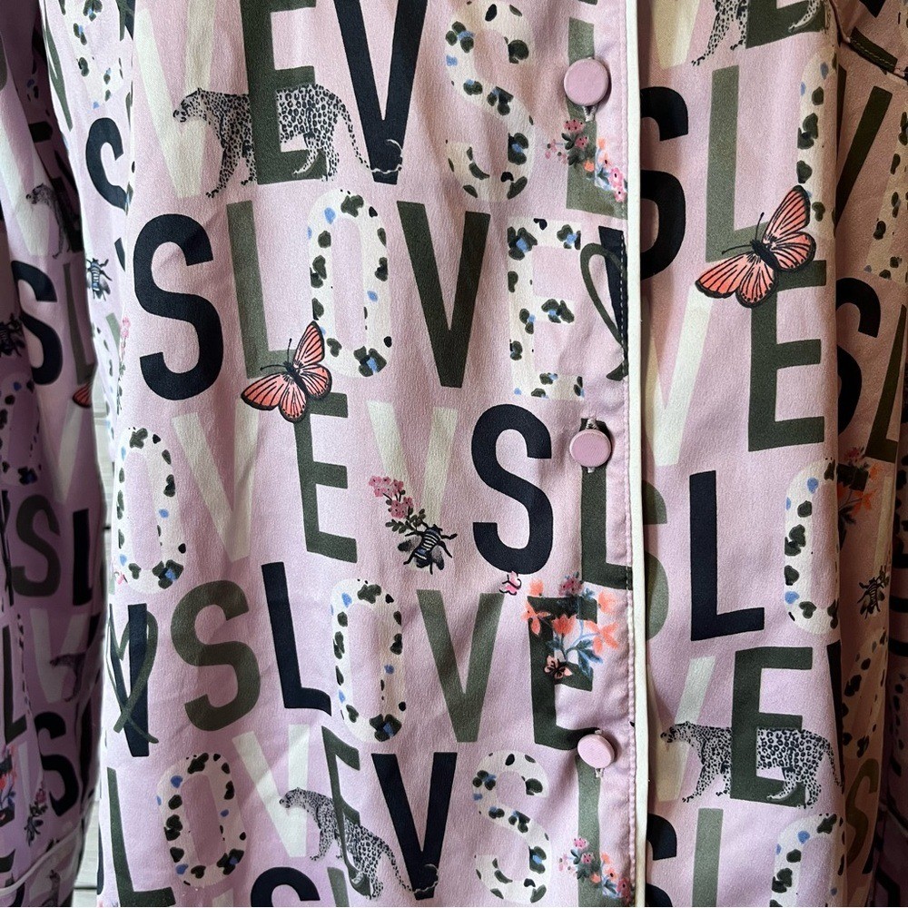 RARE Victoria’s Secret Pink and Black LOVE Letter Print Sleep Shirt