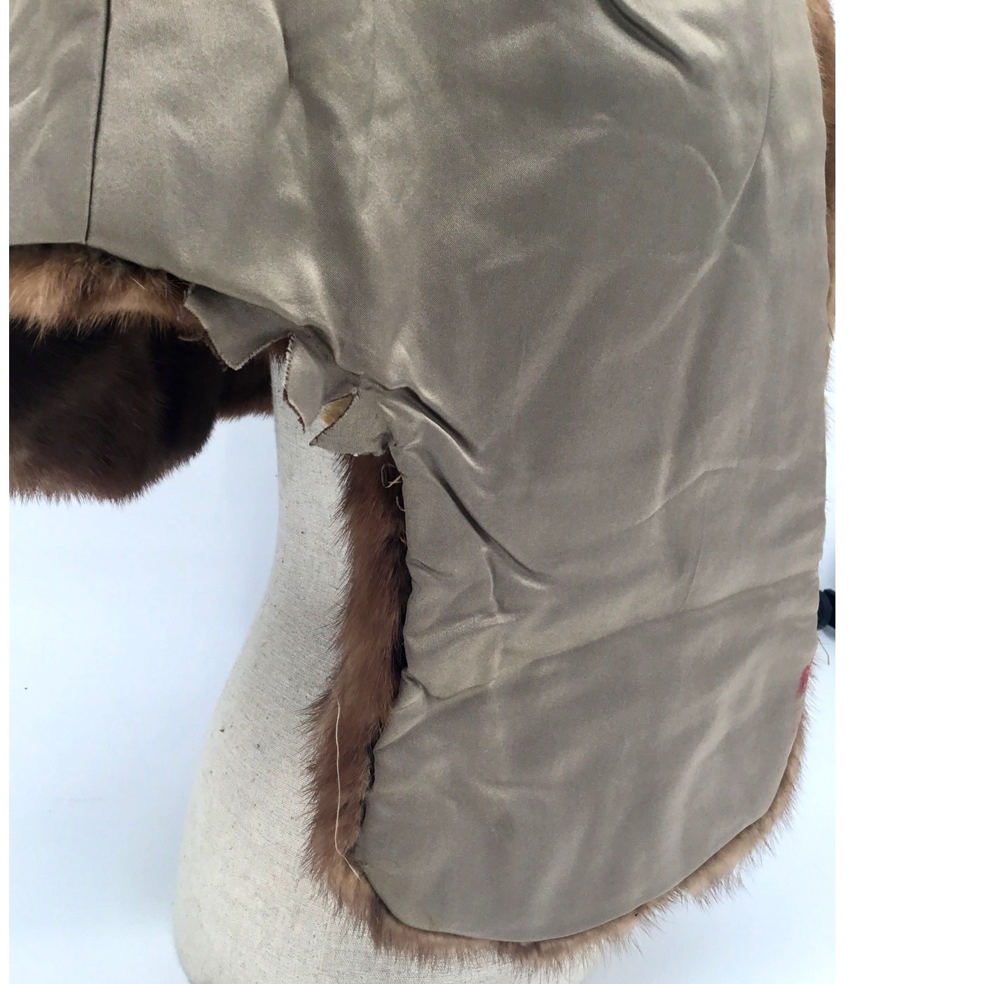 Vintage Evans Furs Davison’s Genuine Fur Capelet Stole Brown Damaged 17″ Collar