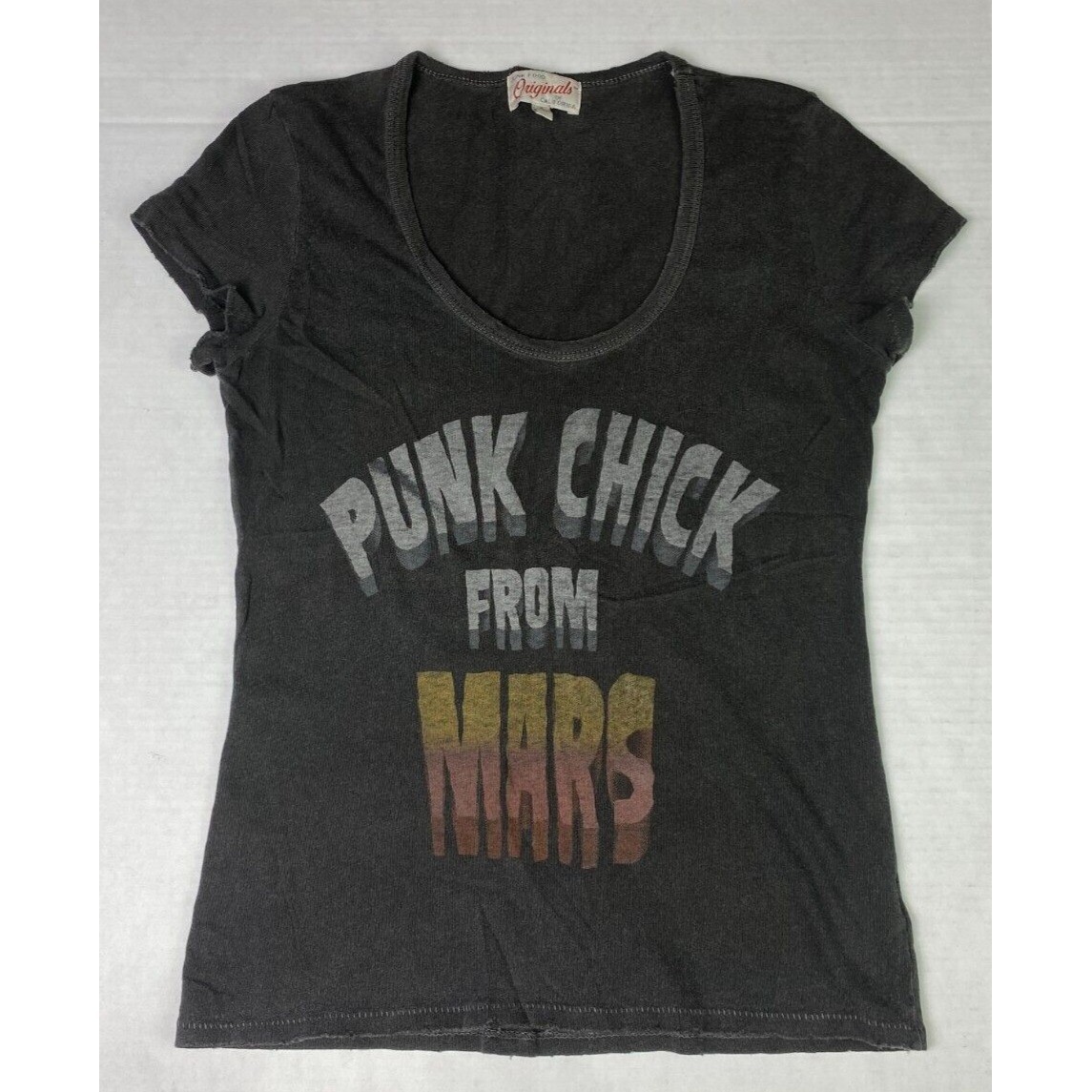 Vintage Band T-Shirt Junk Food Size S/M 90s Punk Chick from Mars Cap Sleeve