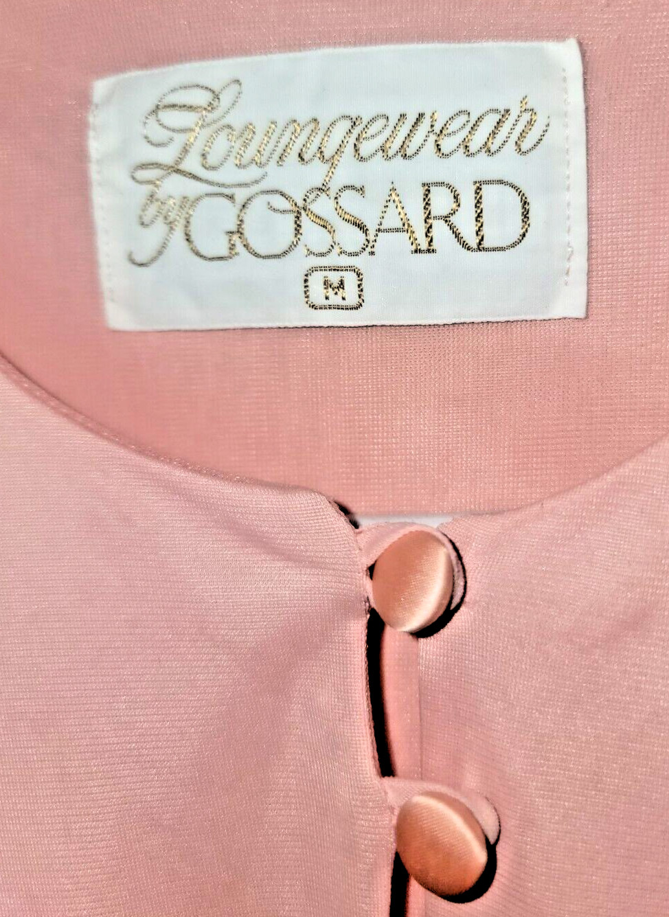 VTG LOUNGEWEAR BY ARTEMIS GOSSARD NIGHTGOWN CORAL WITH SATIN TRIM