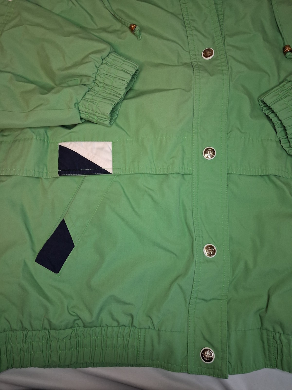 Out Brook Women’s Vintage 80S jacket light green L Padded shoulders