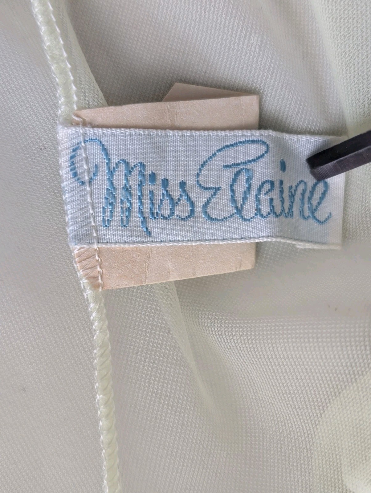 Vintage Miss Elaine Women Sheer 60s Peignoir Robe Chiffon Lace Sz M