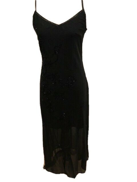 Dave & Johnny Dress Women’s Size 6 Black Sequins Long Evening Vintage Gown Prom