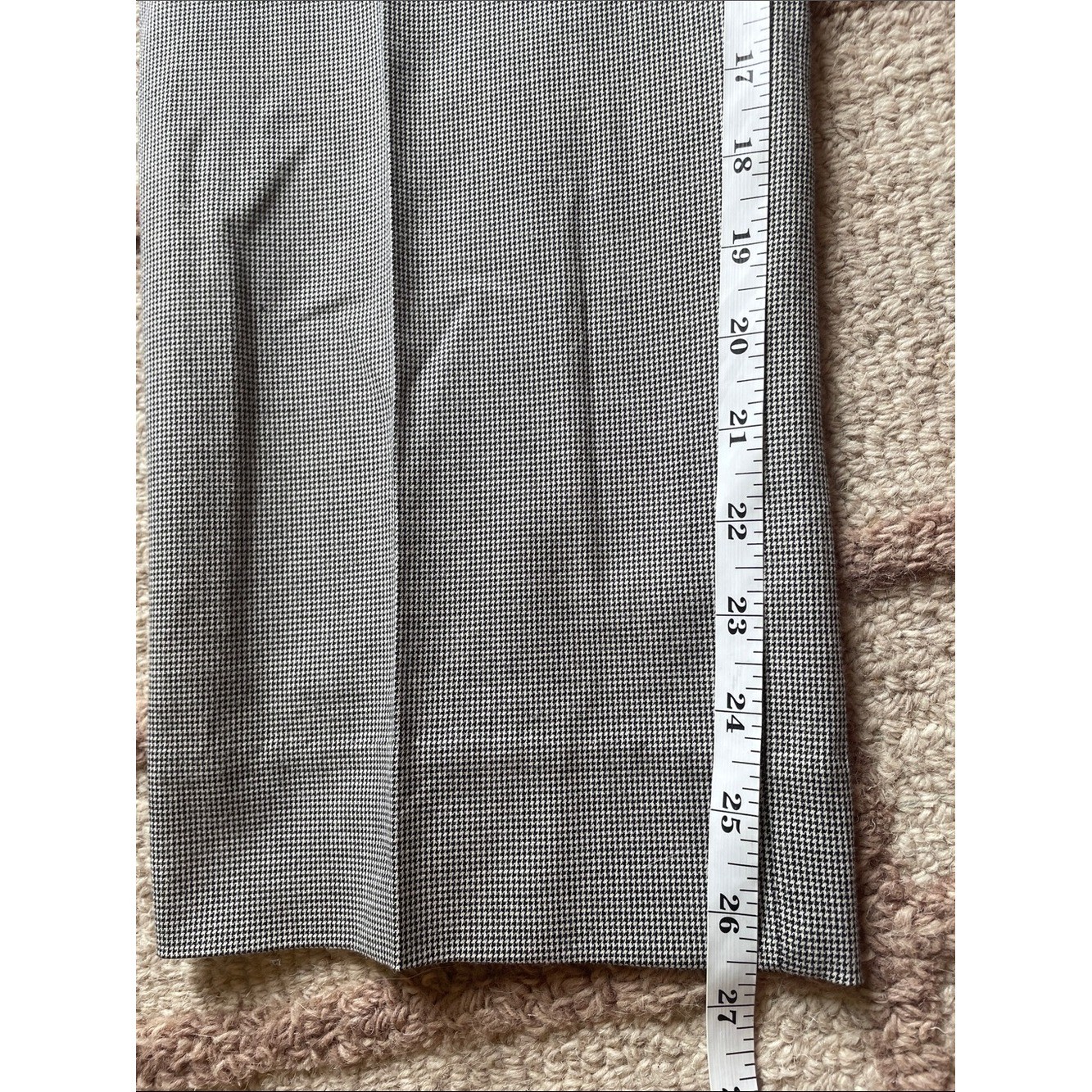 NWT Vintage Y2K Gap Tailored Trousers Pants Black & White Houndstooth Size 14