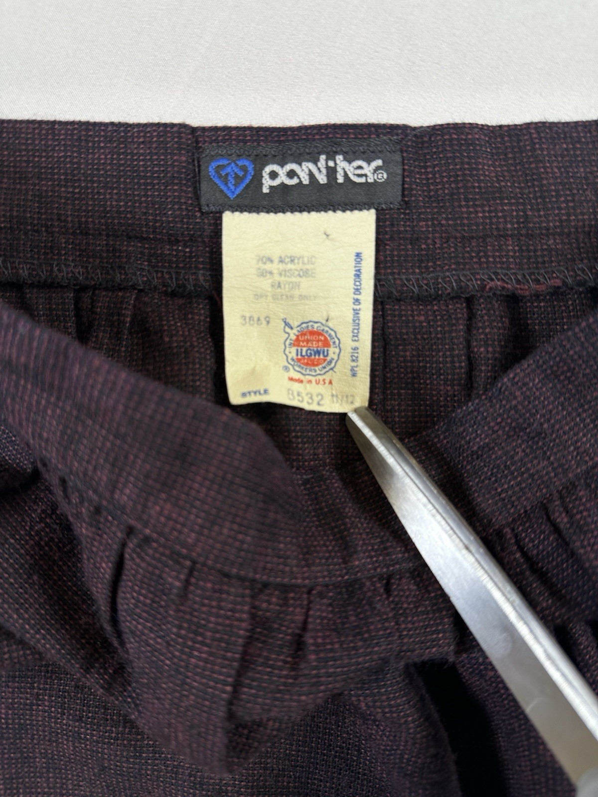 Vtg Panther Purple Midi Skirt Boho Prairie Tapestry Border Print Academia Sz 4