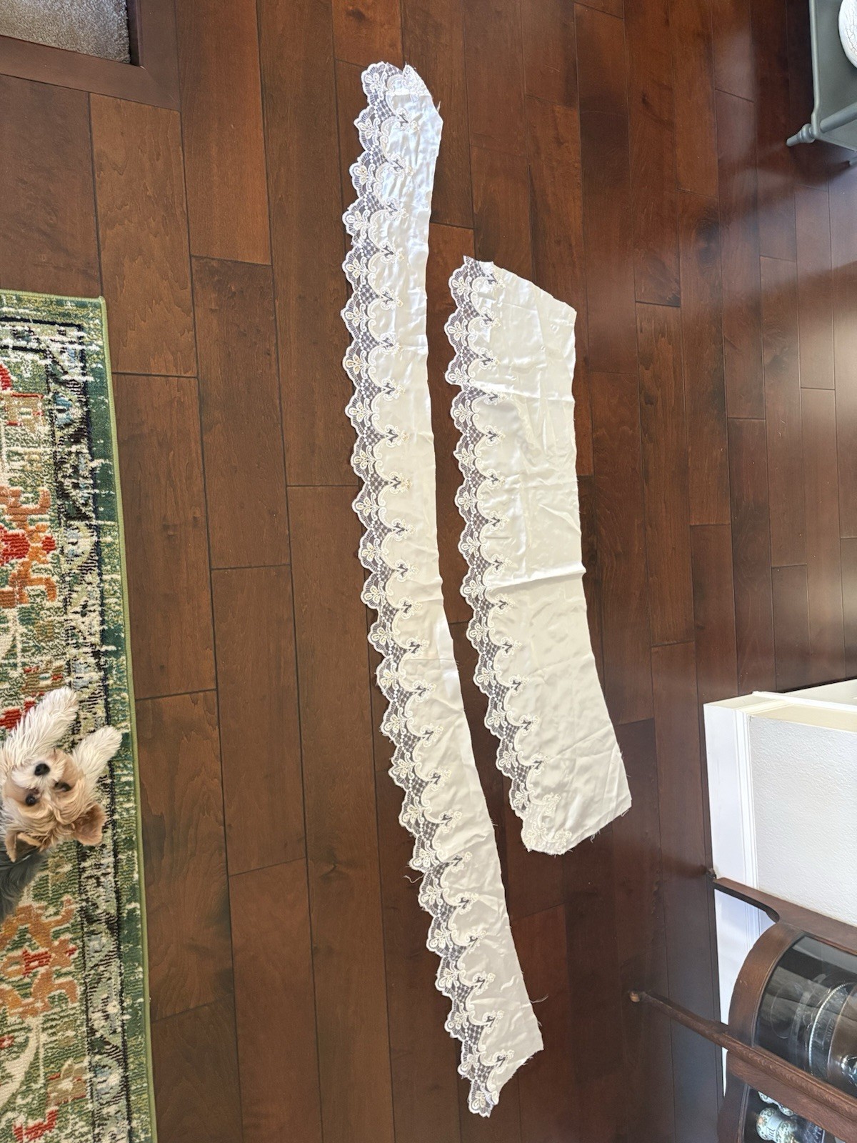 140+ Inches of Beaded and Sequined Wedding Dress Train Appliqués