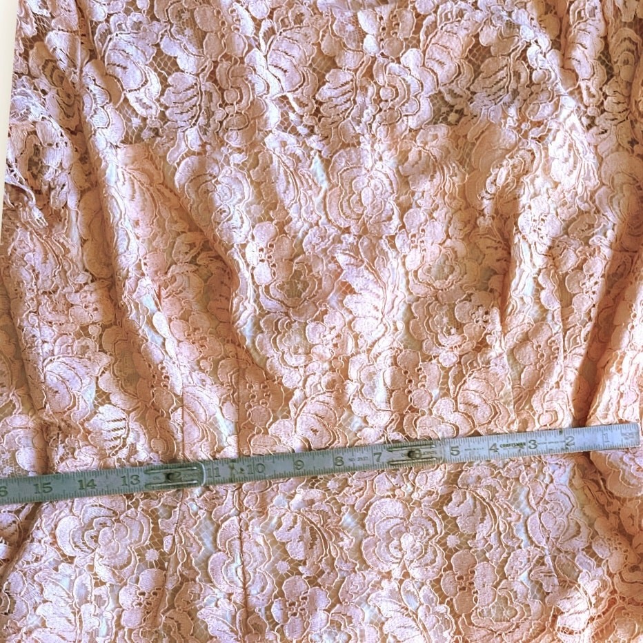 Cream Tiered Lace Lilli Diamond 1950’s Champagne Vintage Tea Dress Sz Medium