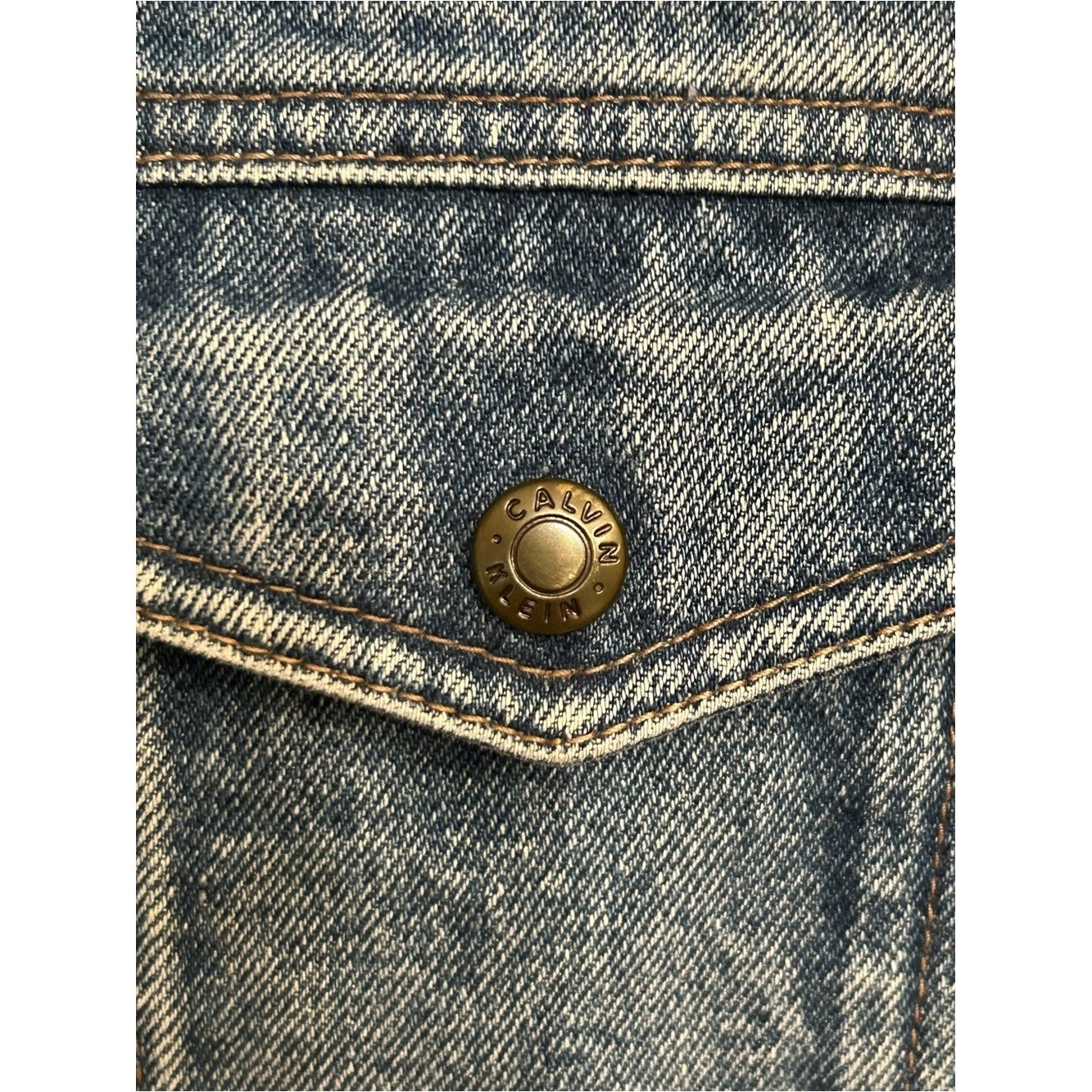 True Vintage Calvin Klein Medium Blue Denim Trucker Jacket