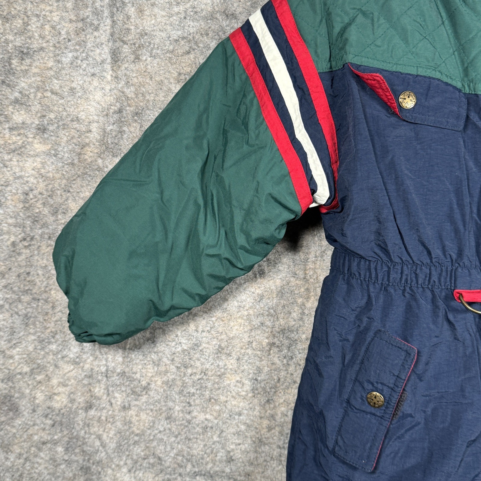 Vintage Osh Kosh B’Gosh Boys Snowsuit Size M 5/6 Lined Hooded Great Condition
