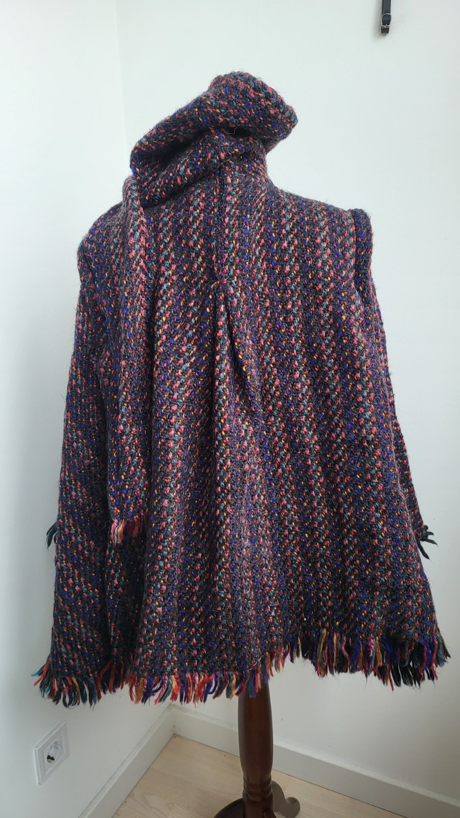 Vintage Irish Tweed Cape One Size – Handmade Wool Wrap by Helena Ruuth | Limited