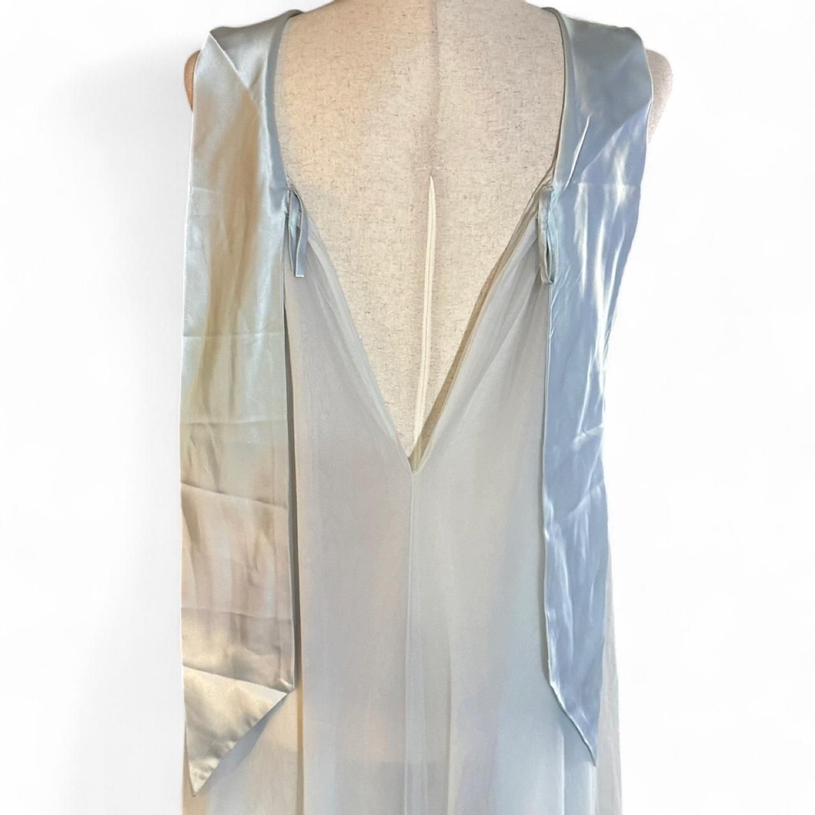 LaLa’s Originals 60s Baby blue Double Layer Chiffon Night Lounge Gown