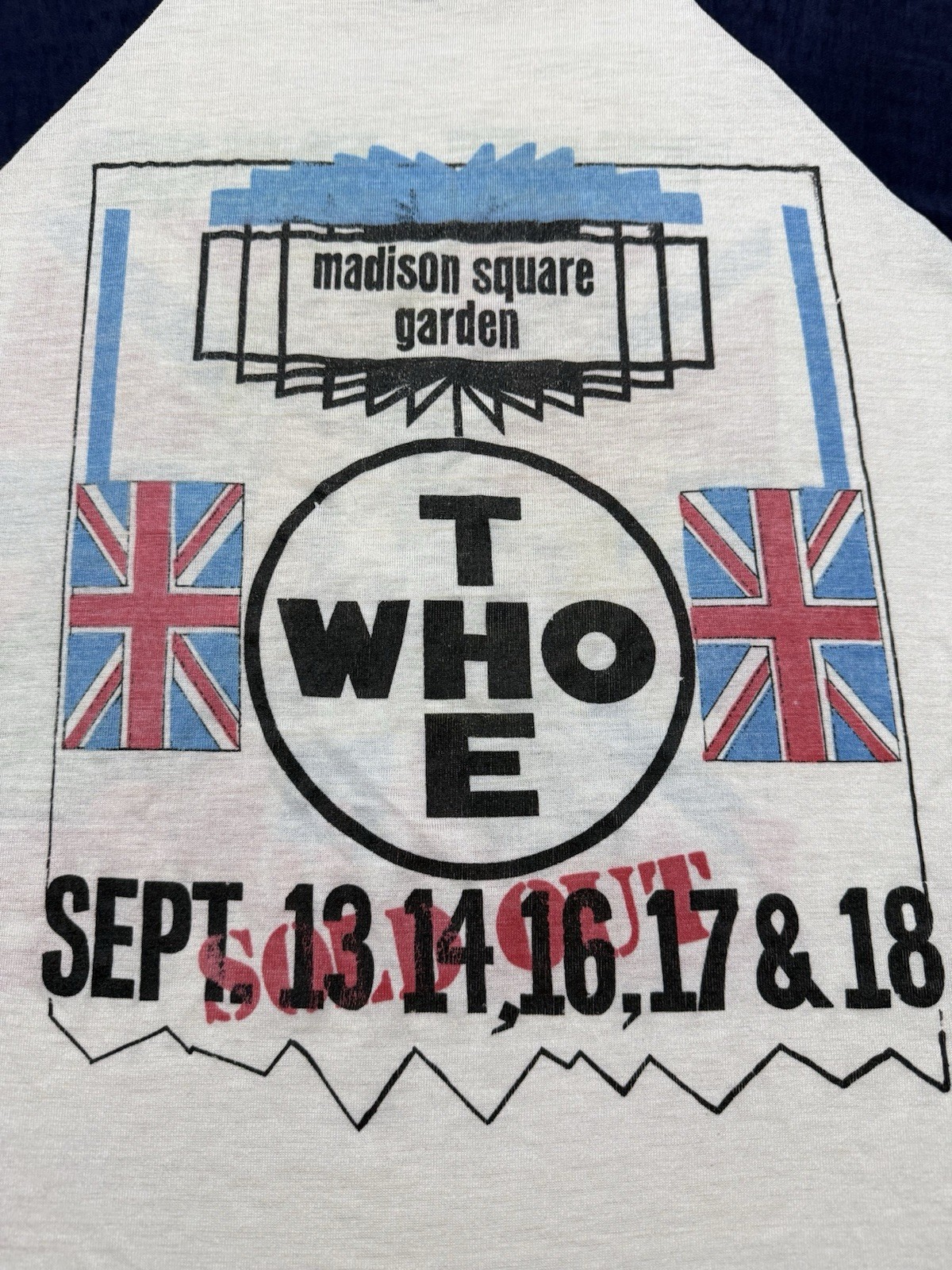 Vintage 70s 80s The Who Raglan Shirt Long Live Rock Tour Band Concert L