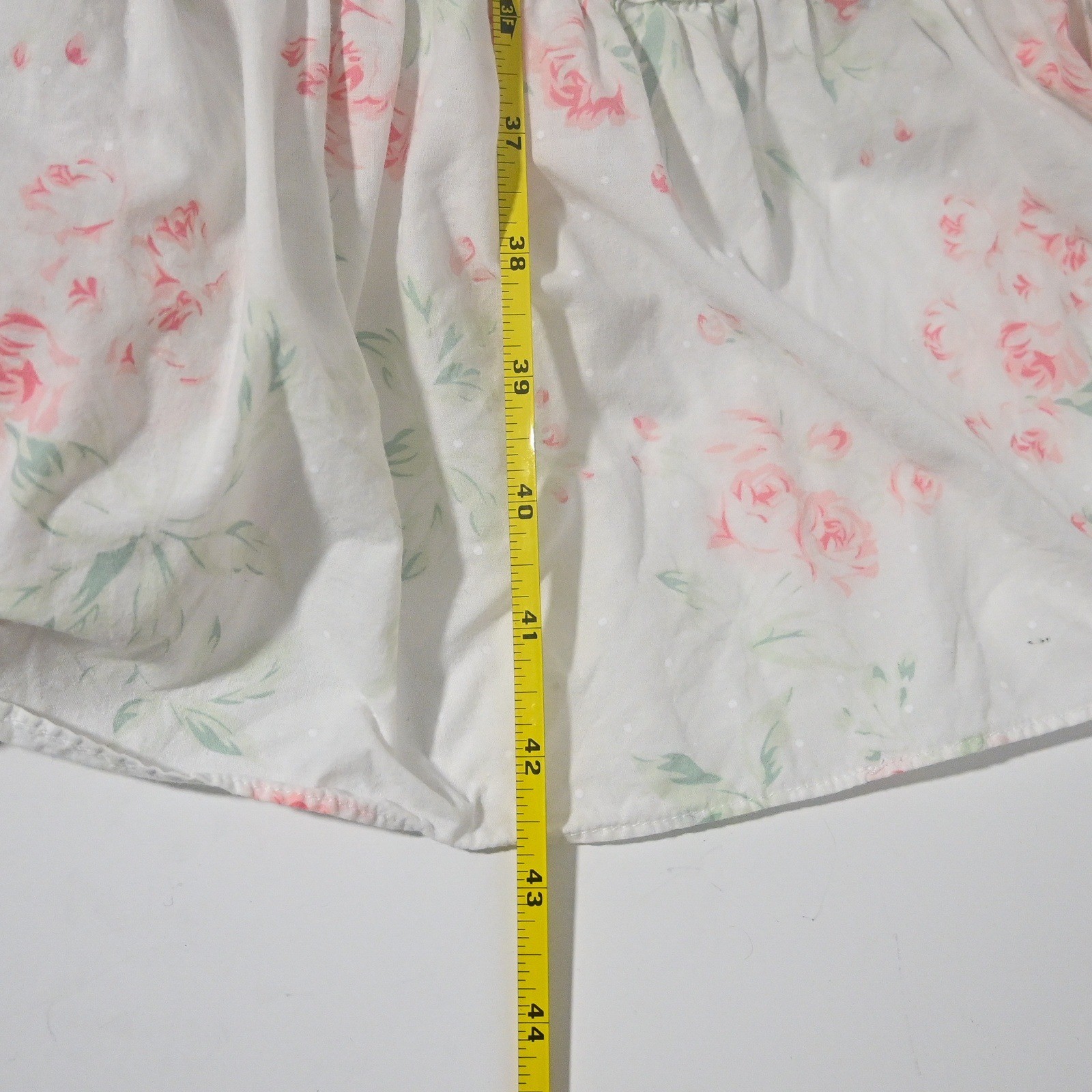 Eileen West Nightgown Womens Floral Lace Trim Cotton XL White Hong Kong