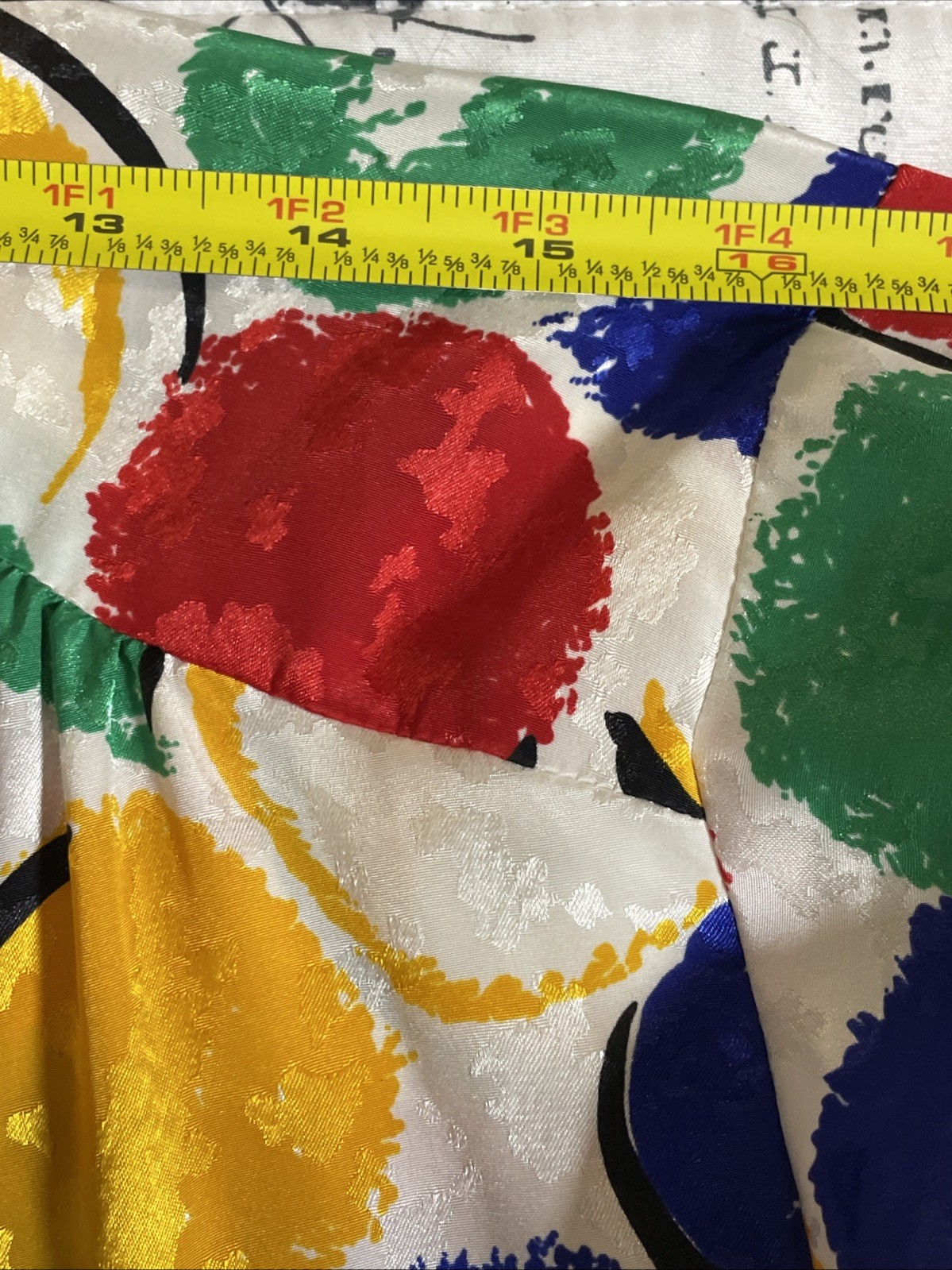 Adelaar Matson Vintage 1980’s Long Sleeve Abstract Colorful Blouse Women’s Large