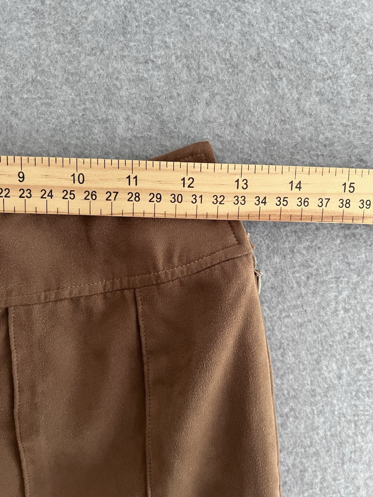 Vintage A. V. V Michel Klein Mermaid Skirt 36 Japan Import 25W Brown Suede Feel
