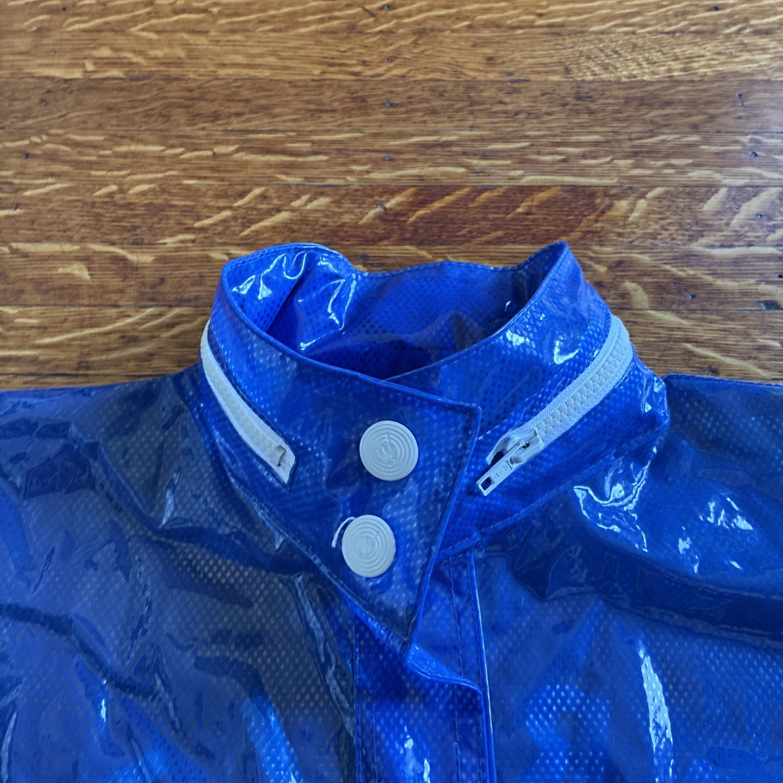 VTG RARE Kenn Sporn for Wippette Jersey Varsity Vinyl Raincoat Festival Rave