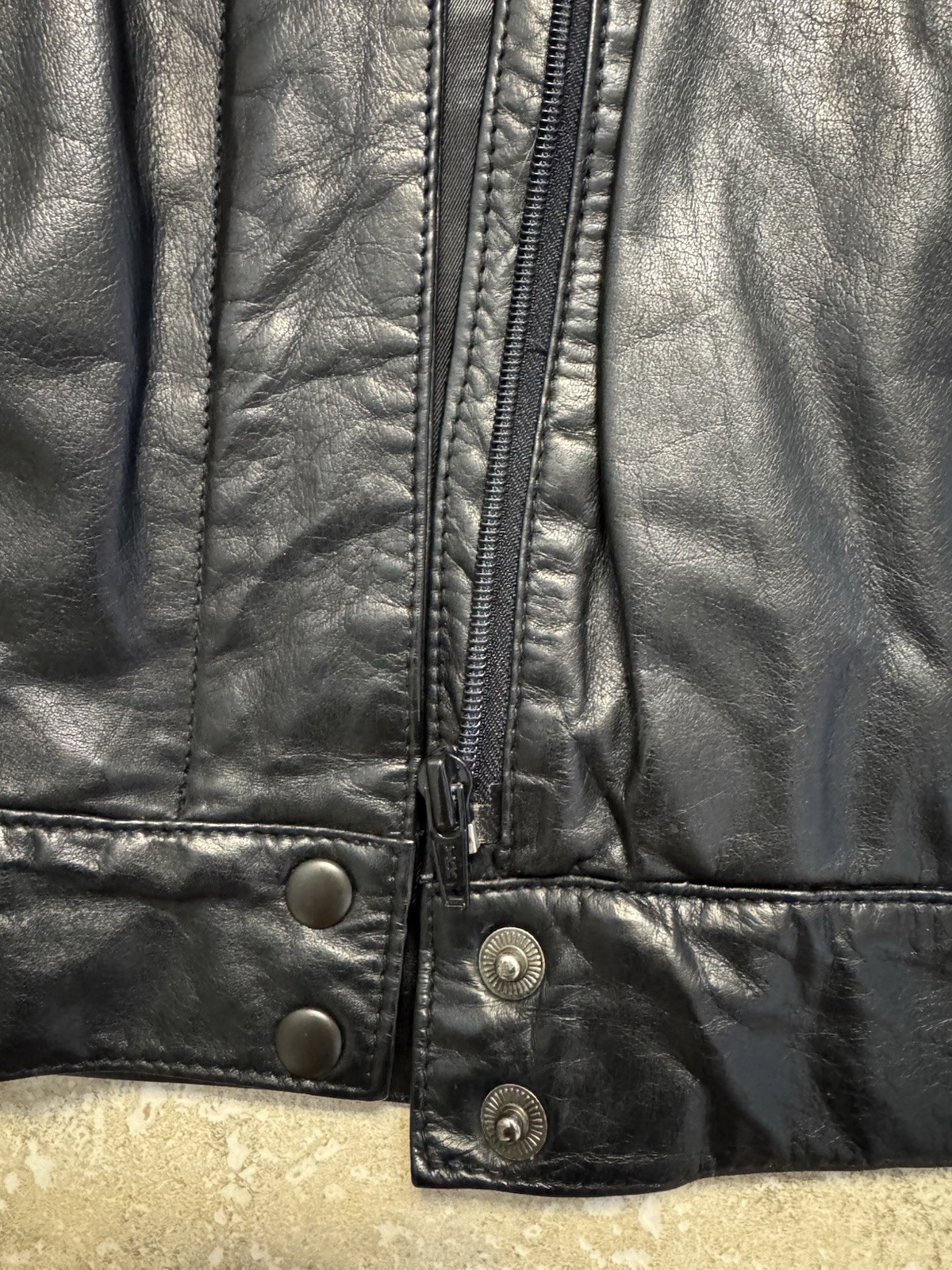 Women’s Vintage 1980’s INTUITIONS Black Leather Jacket & Pants Set Size 10-12