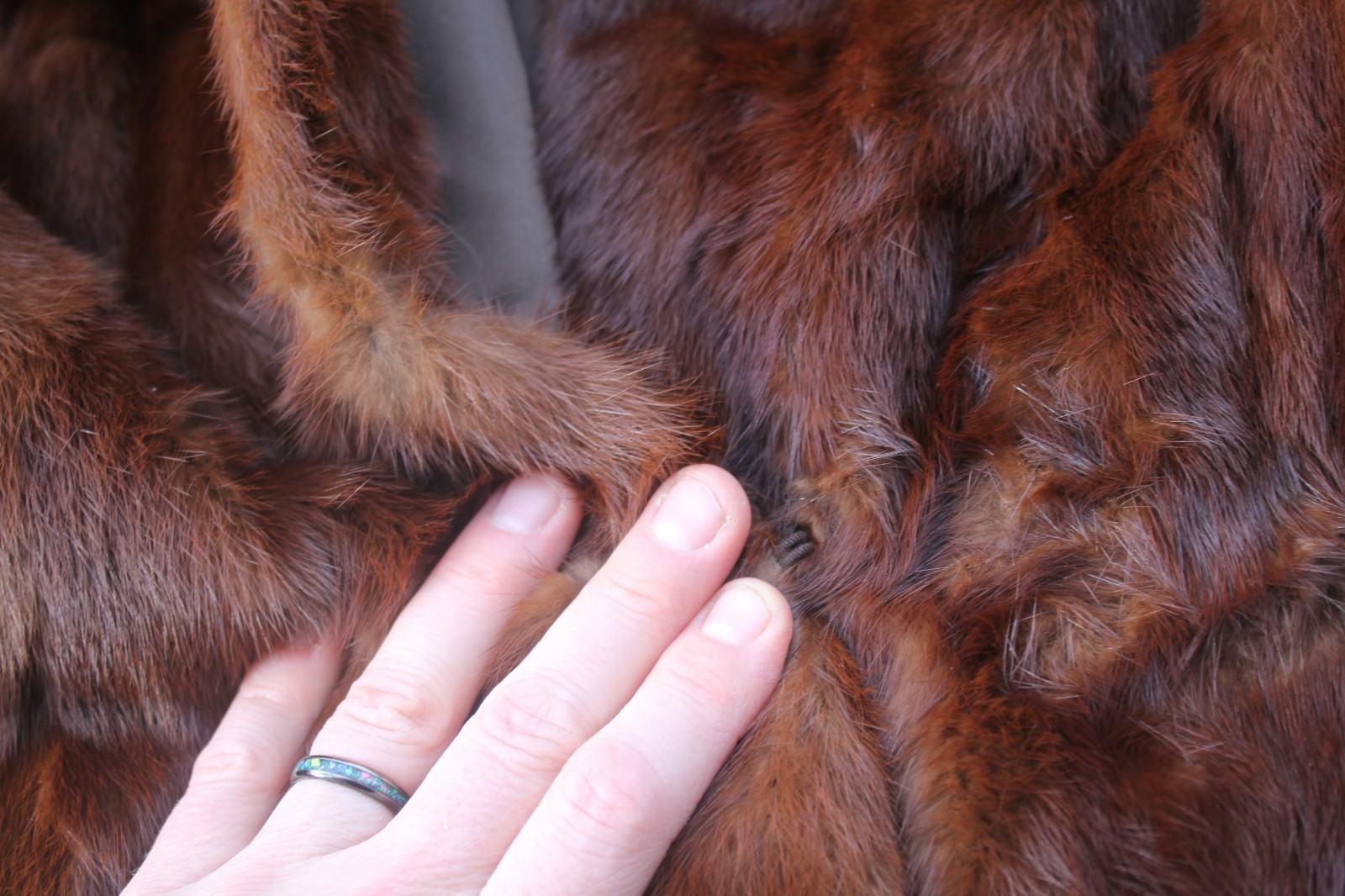 Vintage Koslows Genuine Mahogany Mink Mid Length Fur Coat Forth Worth S/M? LOOK