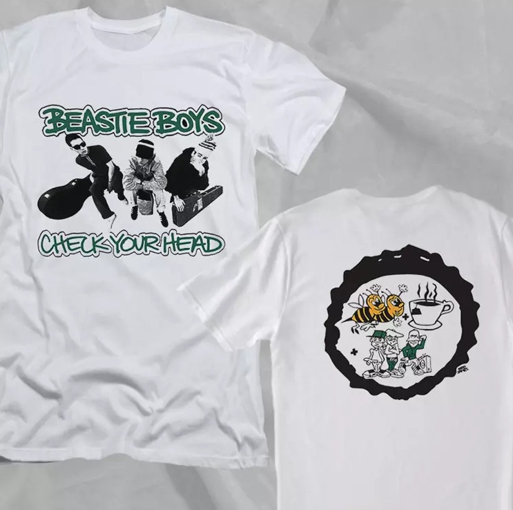 Beastie Boys Band Check Your Head Retro Style Double Sided T-Shirt