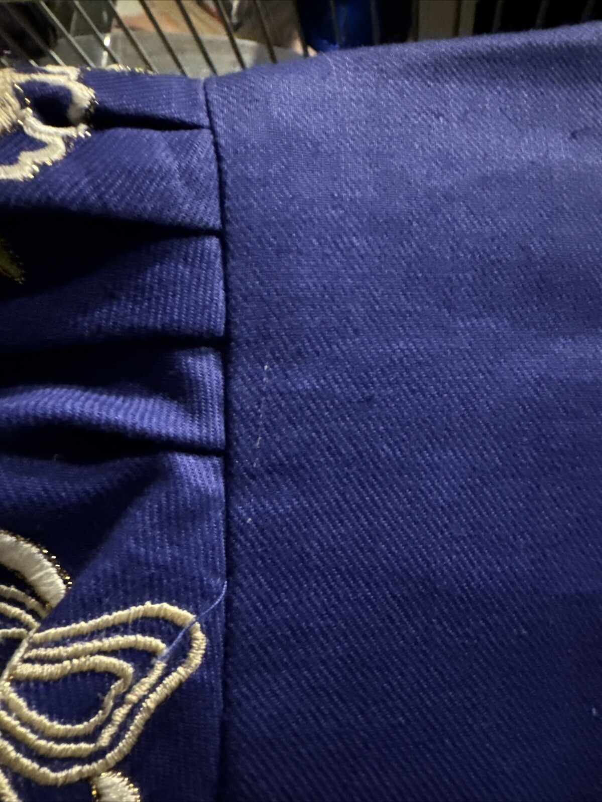 VTG Made Exclusively For Tesoro’s Philippines Embroidered Lines Blue Dress 10