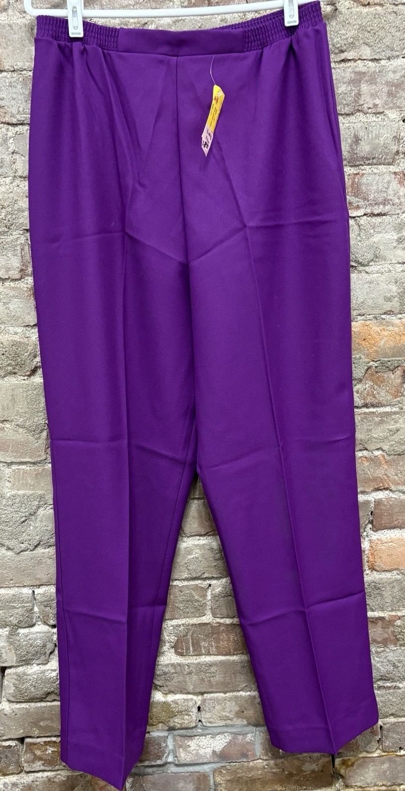 Vintage DONOVAN GALVANI OF DALLAS Plum Purple Pull On Pants Women’s Size 16
